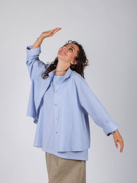 Camicia Annetta in popeline di cotone