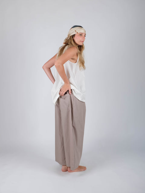 Pantaloni Ninfea in cotone pelleovo