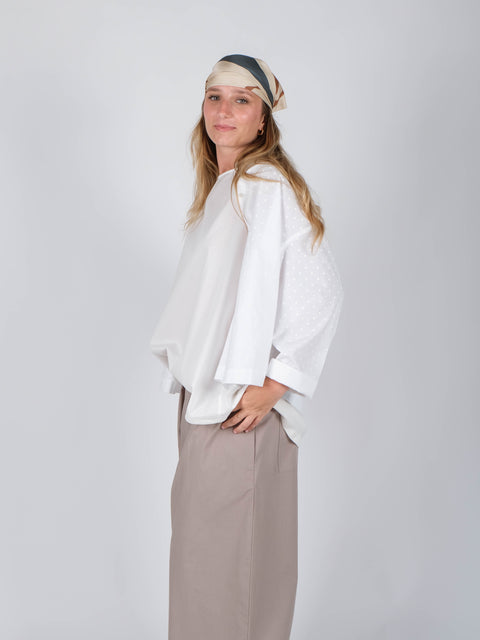 Pantaloni Ninfea in cotone pelleovo