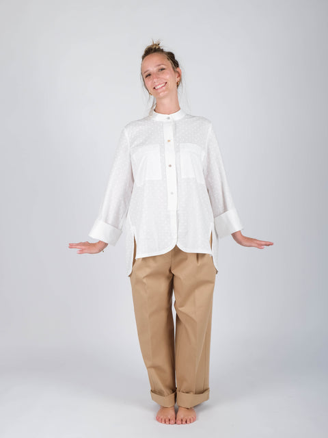 Pantaloni Charlie in gabardina di cotone