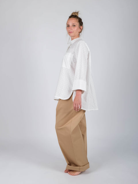 Pantaloni Charlie in gabardina di cotone