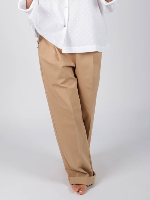 Pantaloni Charlie in gabardina di cotone