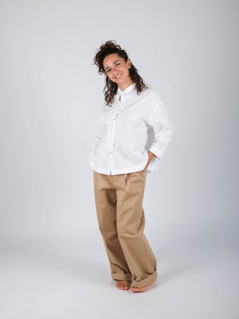 Pantaloni Charlie in gabardina di cotone