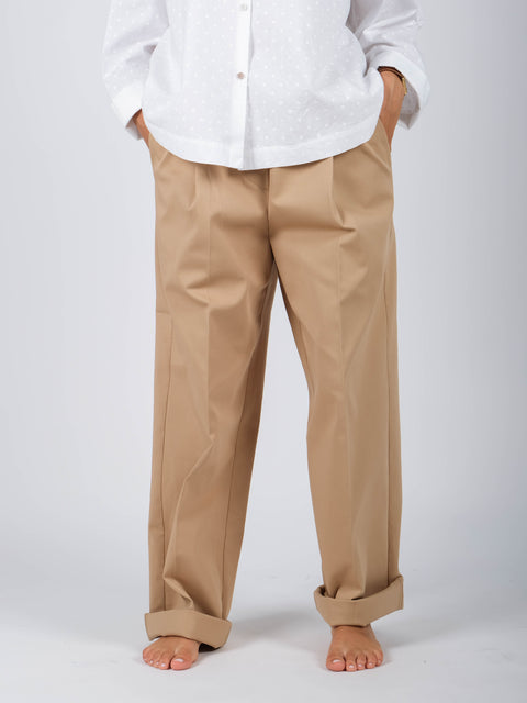 Pantaloni Charlie in gabardina di cotone