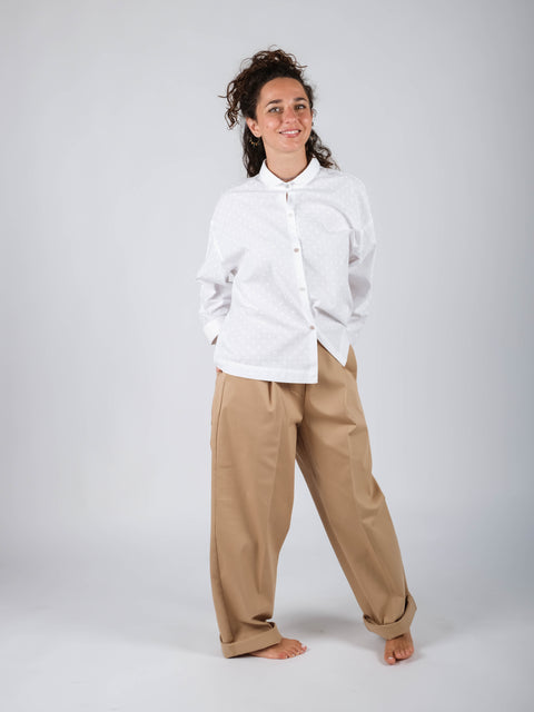 Pantaloni Charlie in gabardina di cotone
