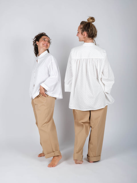 Pantaloni Charlie in gabardina di cotone