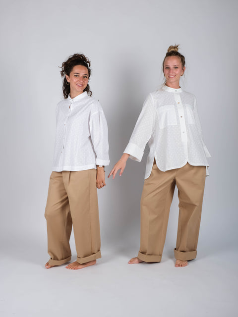 Pantaloni Charlie in gabardina di cotone