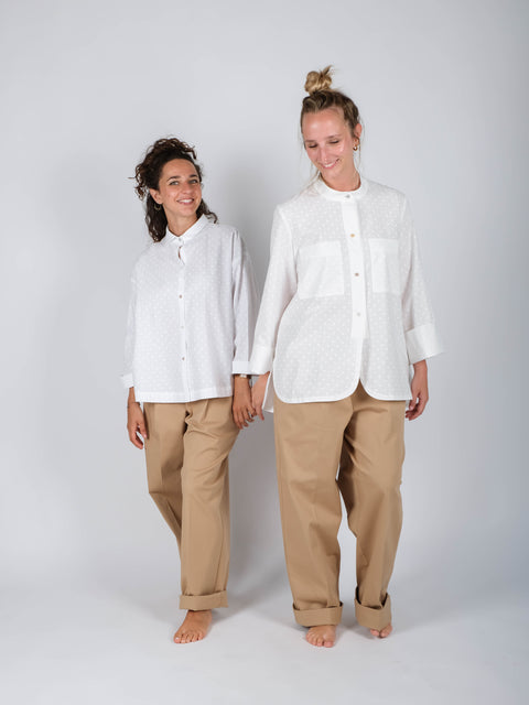 Pantaloni Charlie in gabardina di cotone