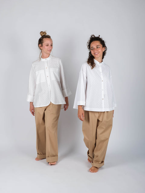 Pantaloni Charlie in gabardina di cotone