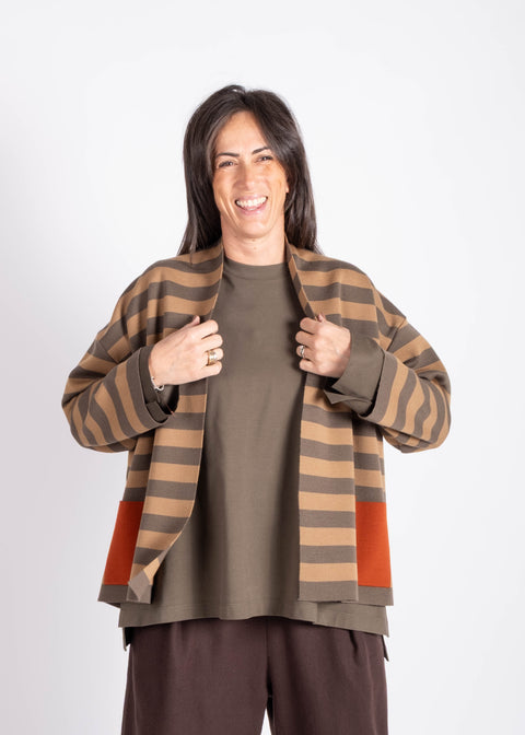 Giaccamaglia Silvana in pura lana merino