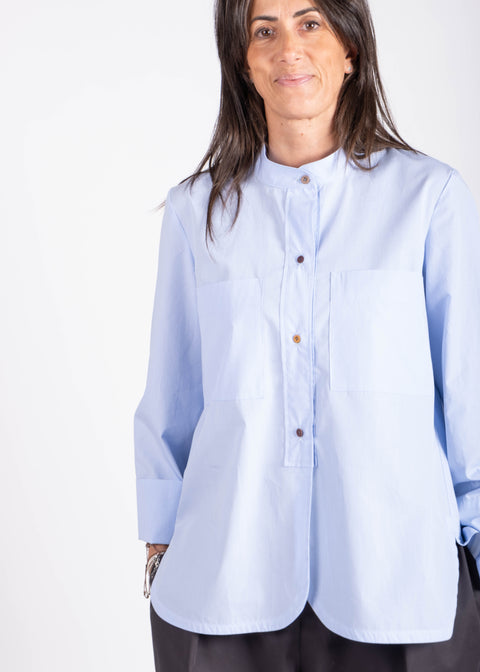 Camicia Enrico celeste casuale