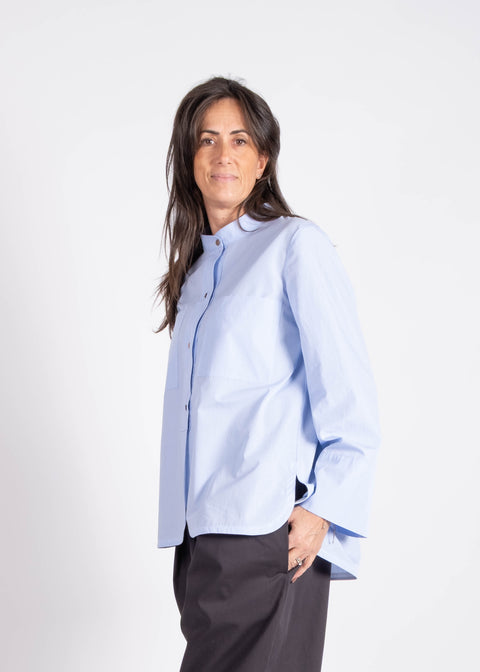 Camicia Enrico celeste casuale