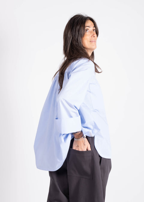 Camicia Enrico celeste casuale