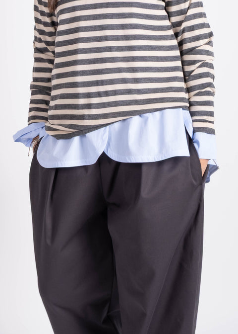 Pantalone Loto in gabardina di cotone