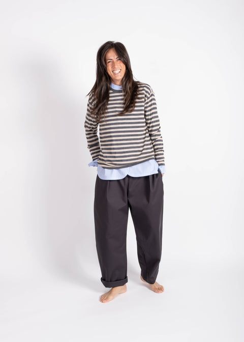 Pantalone Loto in gabardina di cotone