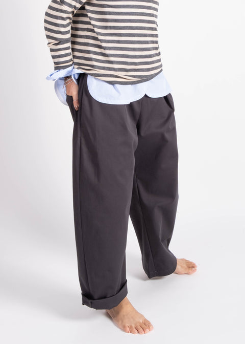 Pantalone Loto in gabardina di cotone