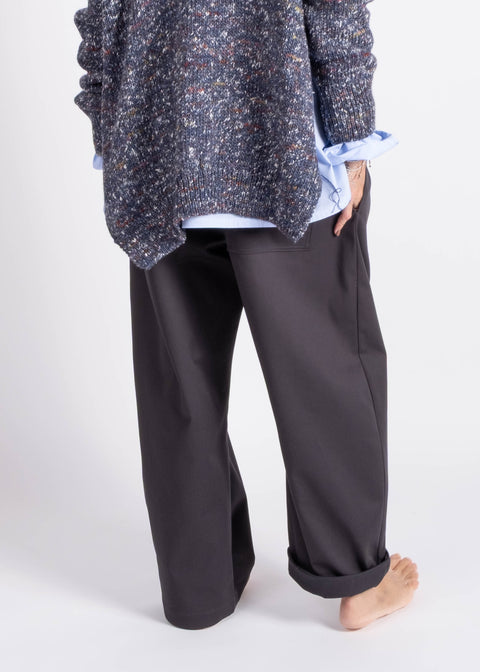 Pantalone Loto in gabardina di cotone