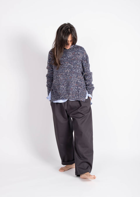 Pantalone Loto in gabardina di cotone