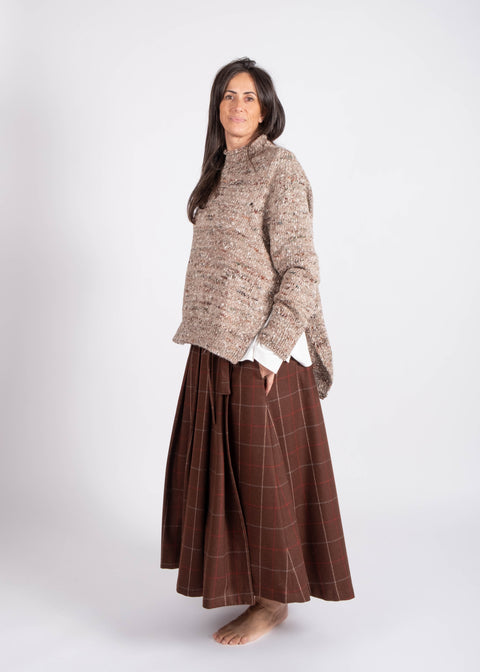 Sottana Isabella in gabardina di lana