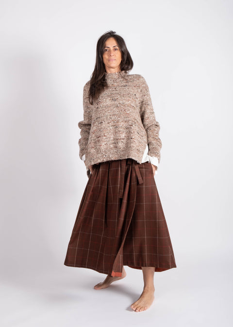 Sottana Isabella in gabardina di lana