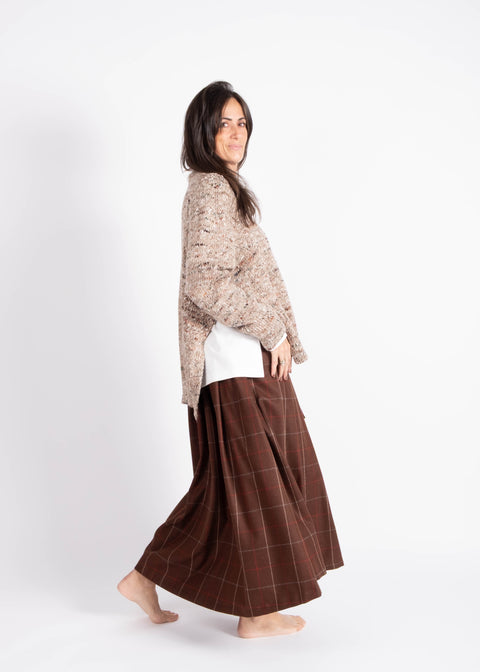 Sottana Isabella in gabardina di lana