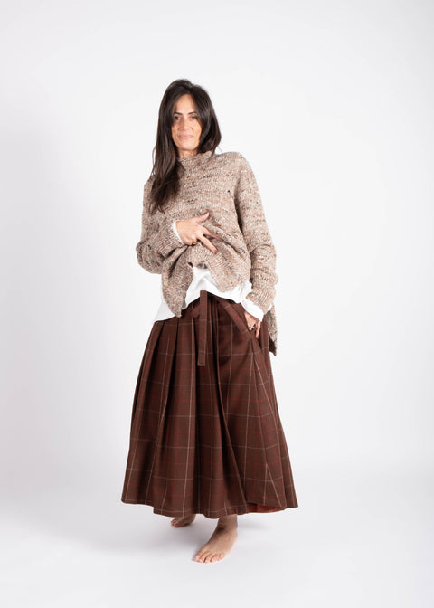 Sottana Isabella in gabardina di lana