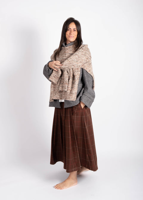 Sottana Isabella in gabardina di lana