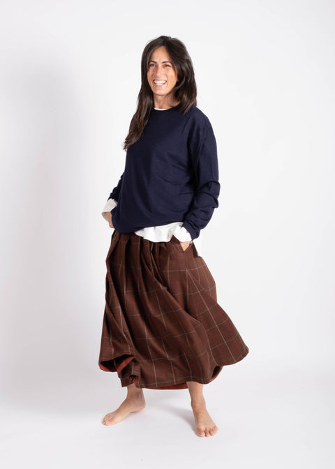 Sottana Isabella in gabardina di lana