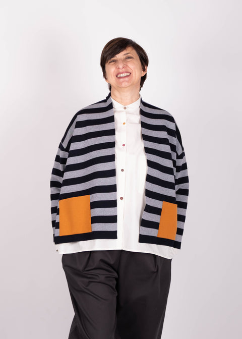 Giaccamaglia Silvana in pura lana merino