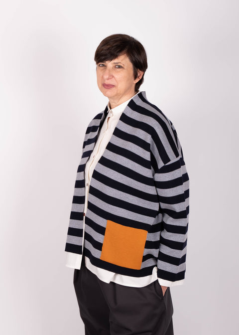 Giaccamaglia Silvana in pura lana merino