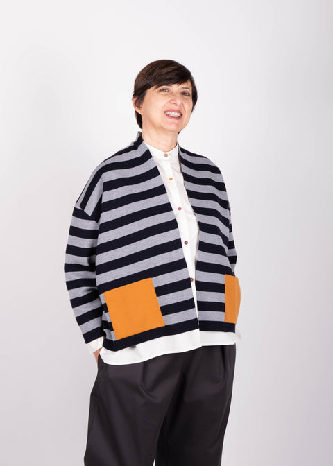 Giaccamaglia Silvana in pura lana merino