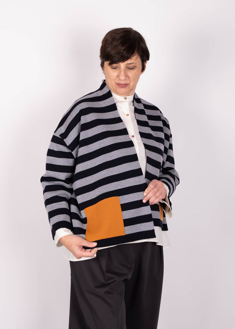 Giaccamaglia Silvana in pura lana merino