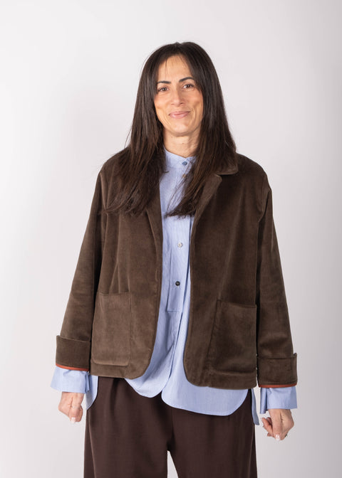 Giacca Ingrid in velluto millerighe