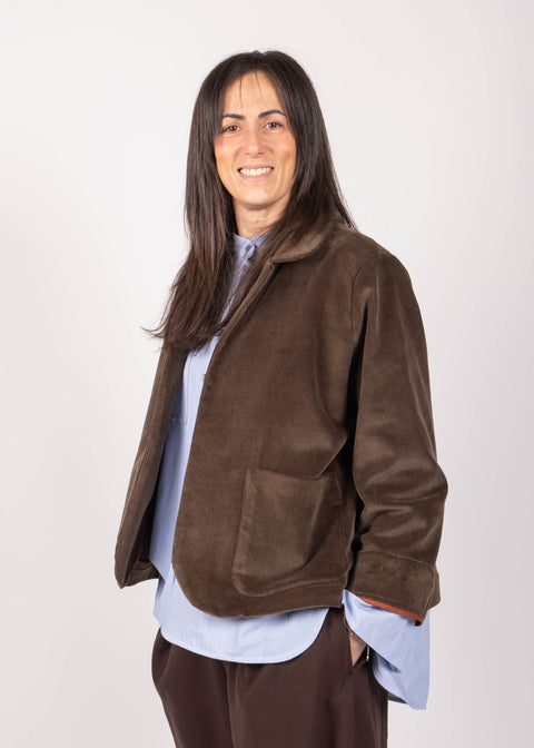 Giacca Ingrid in velluto millerighe