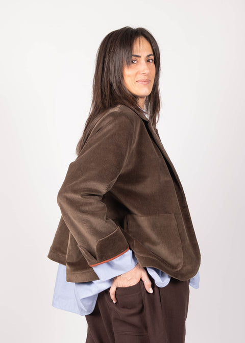 Giacca Ingrid in velluto millerighe