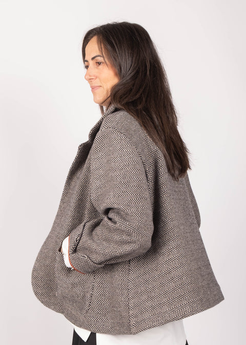 Giacca Ingrid in tessuto di lana spinato