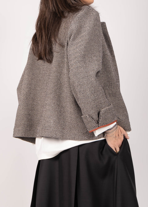 Giacca Ingrid in tessuto di lana spinato