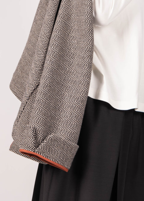 Giacca Ingrid in tessuto di lana spinato