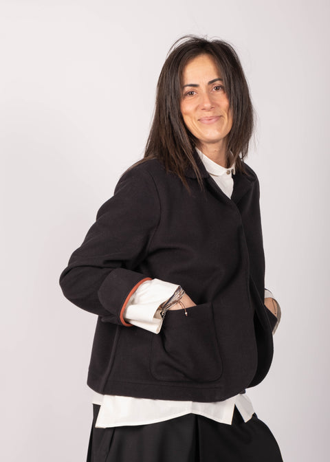 Giacca Ingrid in panno di lana