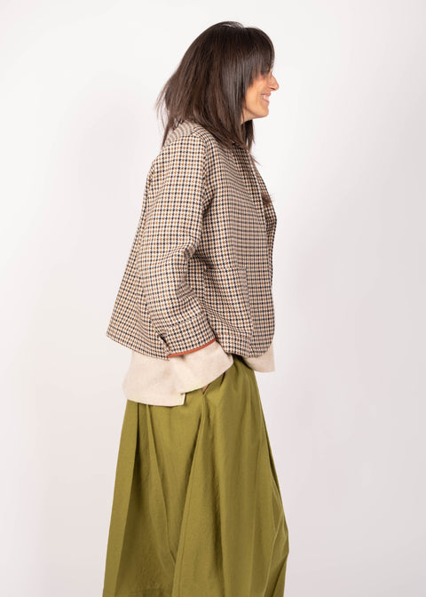 Giacca Ingrid in lana pied de poule