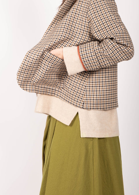 Giacca Ingrid in lana pied de poule