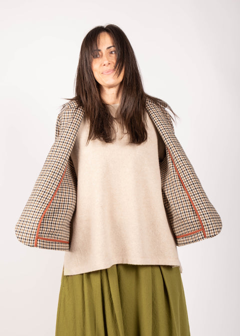 Giacca Ingrid in lana pied de poule