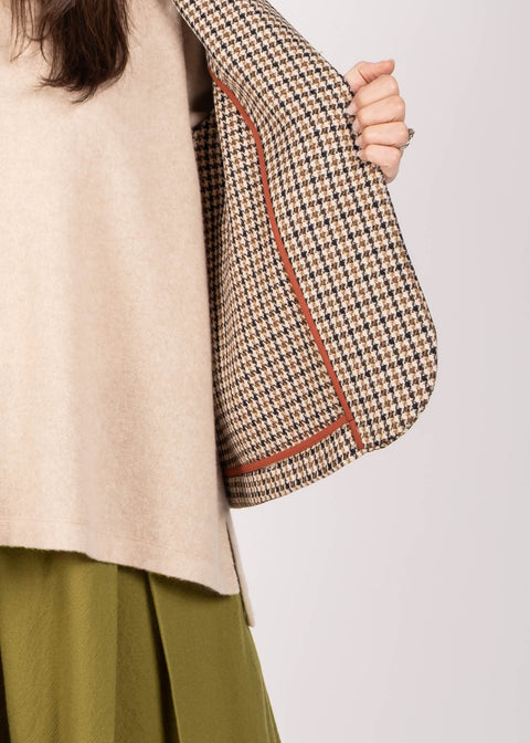 Giacca Ingrid in lana pied de poule