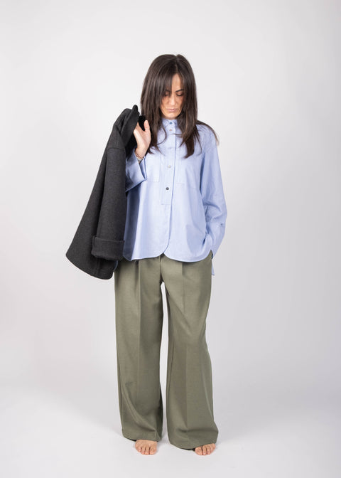 Pantalone Giovanna in twill di lana