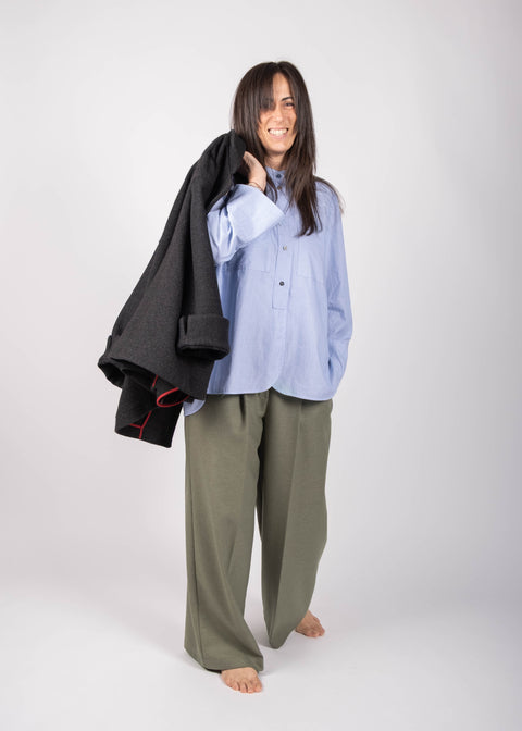 Pantalone Giovanna in twill di lana