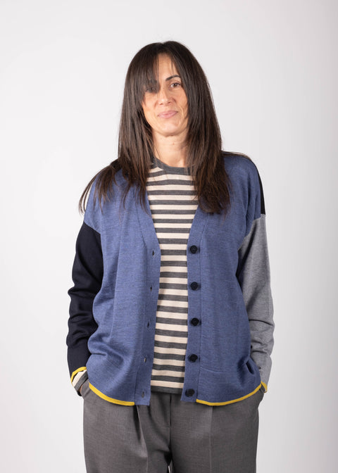 Cardigan Fabrizia in pura lana merino