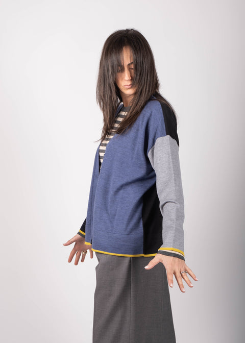 Cardigan Fabrizia in pura lana merino