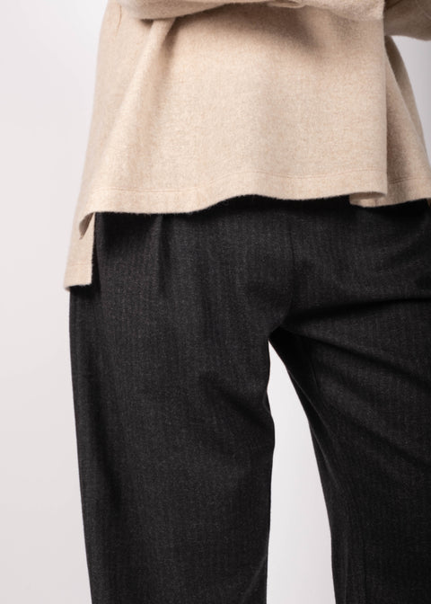 Pantaloni Loto in gabardina di lana (tessuto operato)