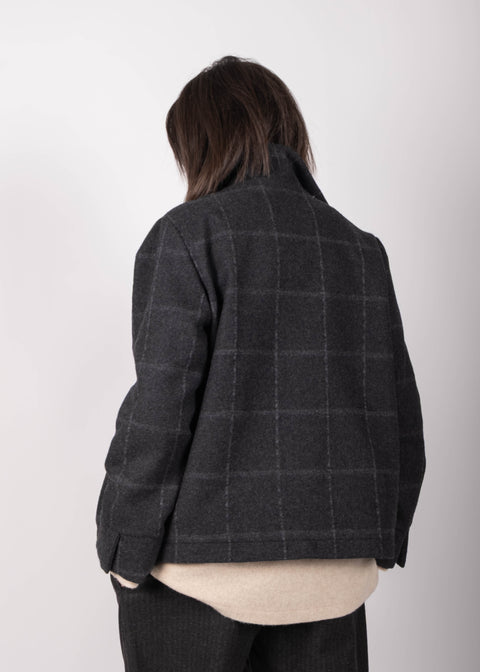 Giacca Lori in scacco di lana