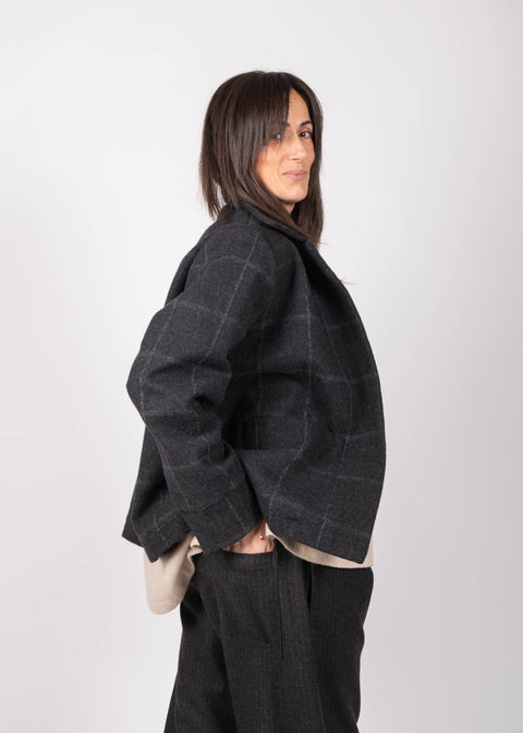 Giacca Lori in scacco di lana